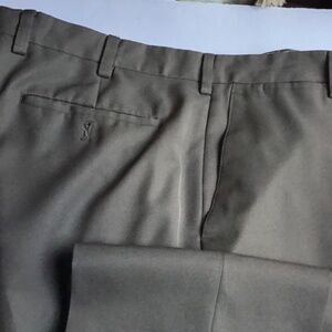Louis Raphael tailored solid olive green pants/trousers size 38/30